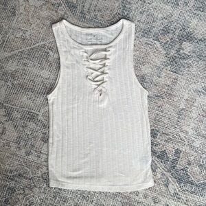 American Eagle Cropped Ribbed Tank
